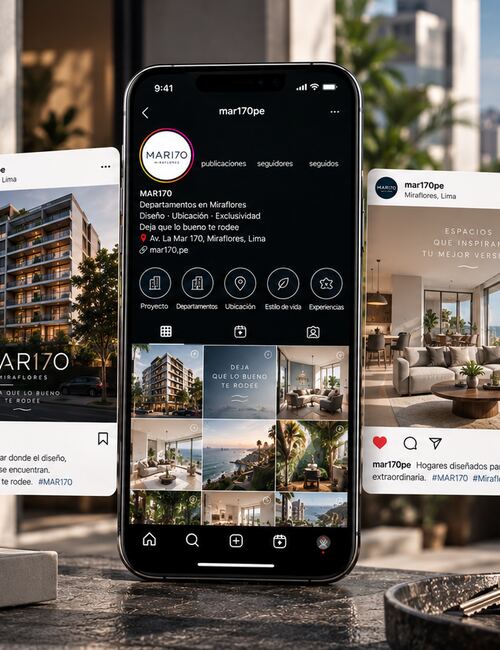 Mockup del case study de social media de Mar170