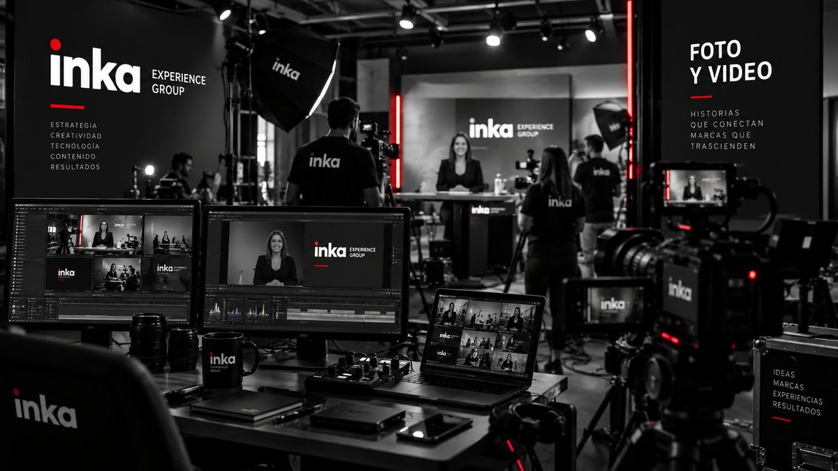 Cámara profesional lista para una sesión de fotografía y video