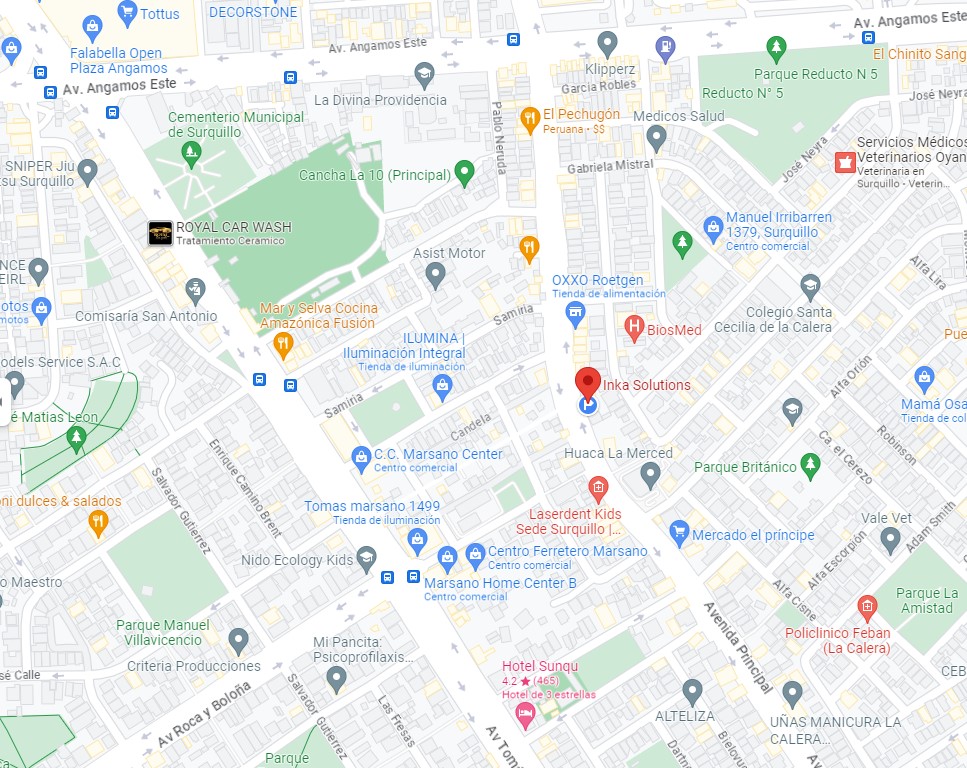 Ubicacion Oficina Principal Inka Solutions

Inka Solutions Headquarters